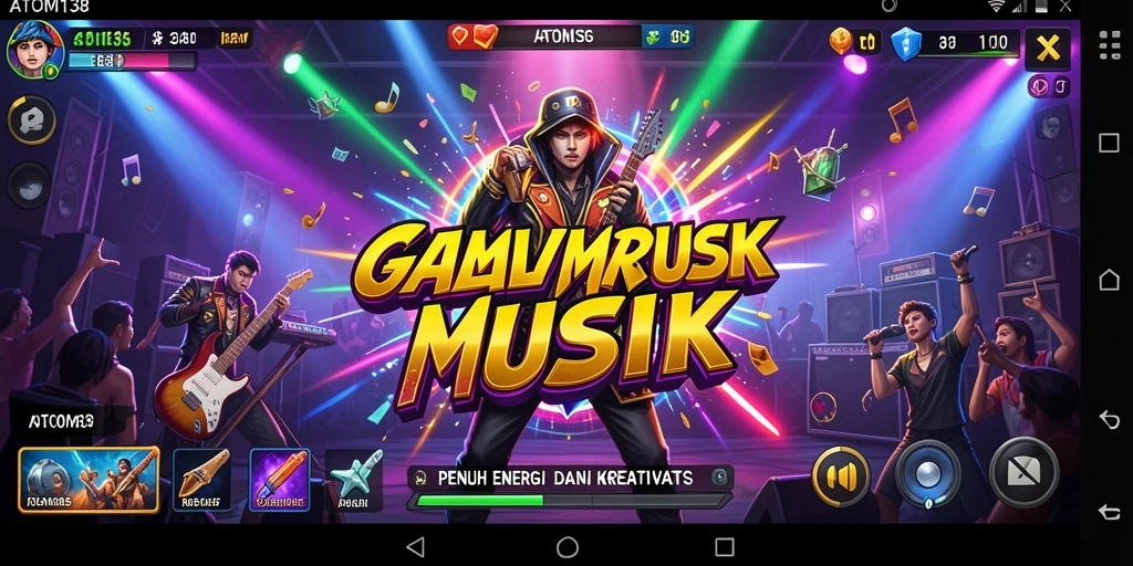 Tampilan gameplay ATOM138 yang menarik dan interaktif.