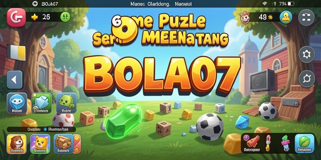 Tampilan gameplay menarik dari BOLA07 dengan puzzle menantang.