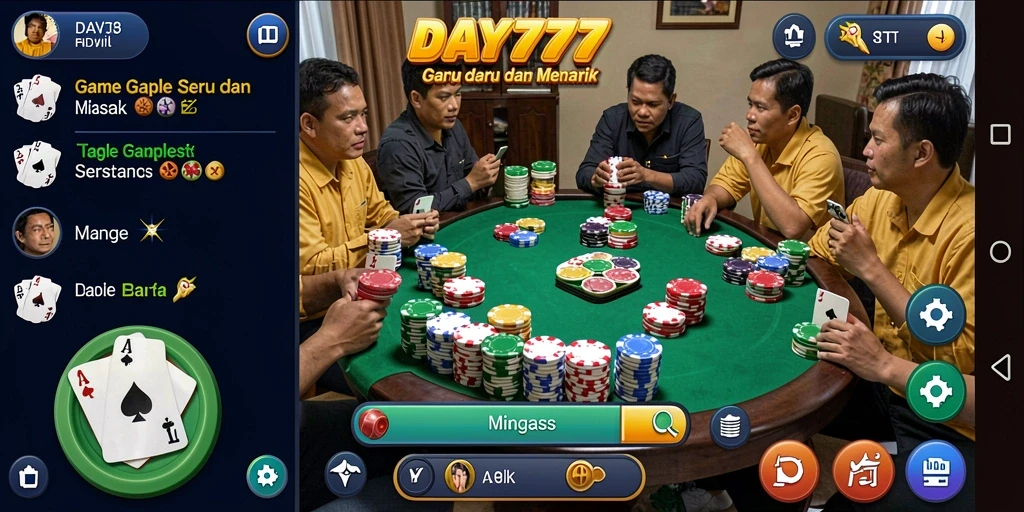 Tampilan gameplay seru dari DAY777 dengan opsi multiplayer.