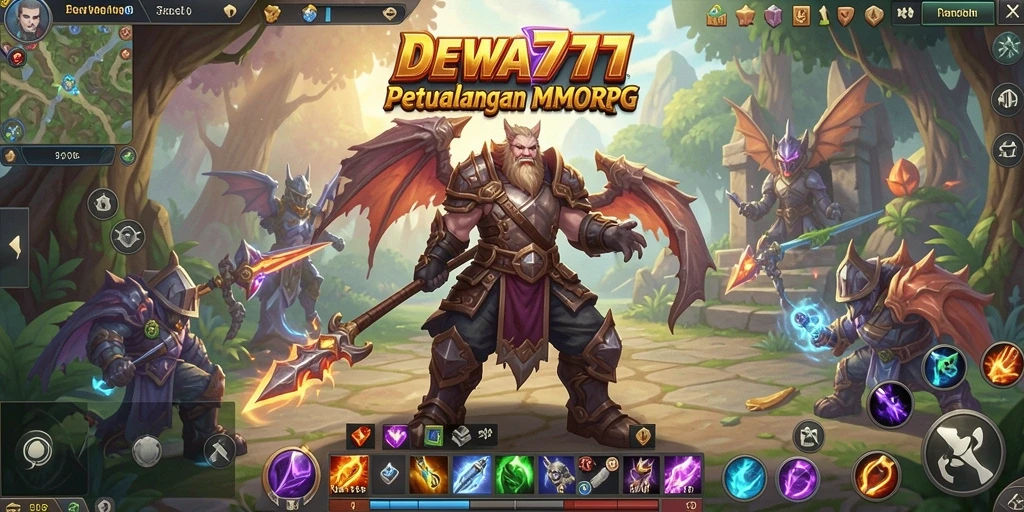 Tampilan gameplay menarik dari DEWA777 dalam petualangan MMORPG.