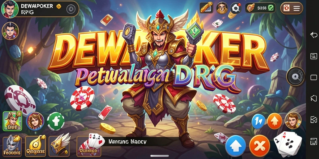 Tampilan gameplay seru DEWAPOKER dalam petualangan RPG.