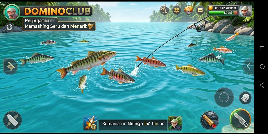 Tangkapan ikan besar dalam gameplay DOMINOCLUB.
