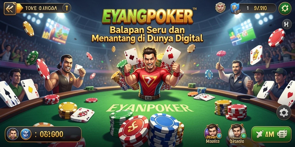 Tangkapan layar gameplay seru dalam balapan di EYANGPOKER.