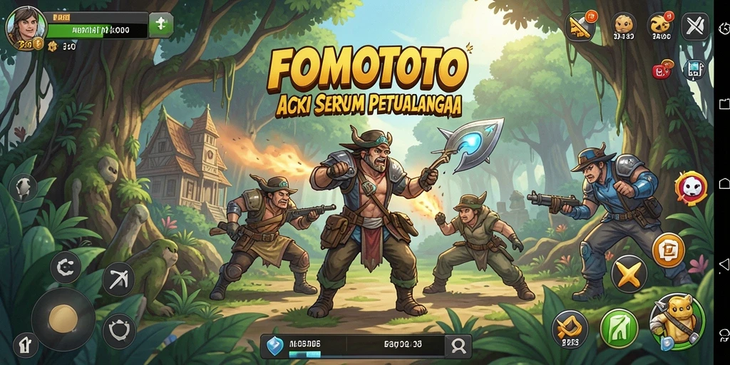 Screenshot gameplay FOMOTOTO menampilkan aksi seru dan mendebarkan.