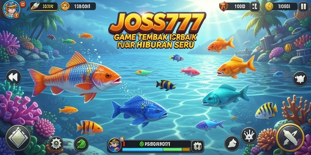 Tampilan menarik dari gameplay JOSS777 saat menembak ikan.