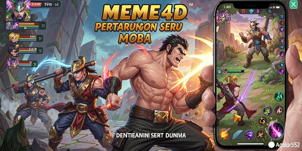 Tampilan gameplay seru dan dinamis di MEME4D.