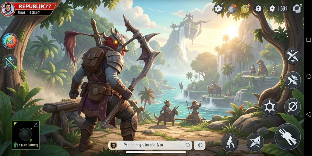 Tangkapan layar menunjukkan gameplay seru dari game petualangan REPUBLIK77.