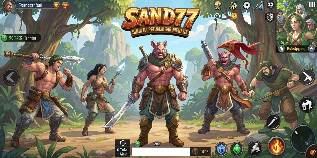 Tampilan gameplay SAND77 yang mendebarkan dan interaktif.