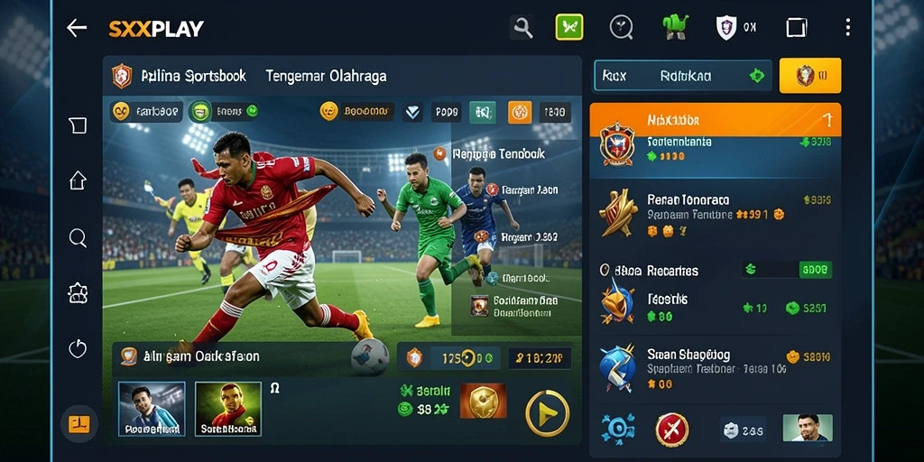 Tampilan antarmuka SXXPLAY yang menarik dan mudah dinavigasi.